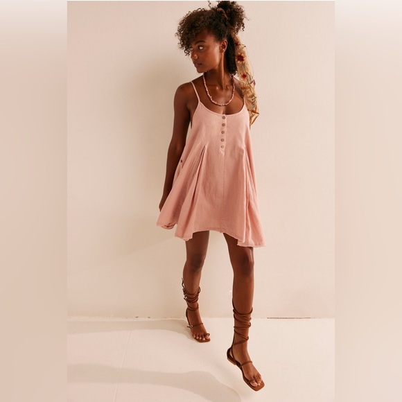 Free People Dresses & Skirts - Free People Pick Me Up Mini Dress - Tan - Size XS